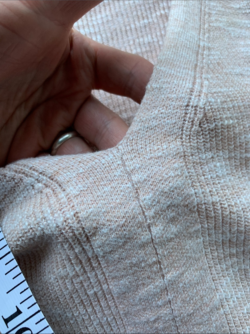Mango Heathered Blush V-Neck Knit Tank, Size XS. - Picture 9 of 12